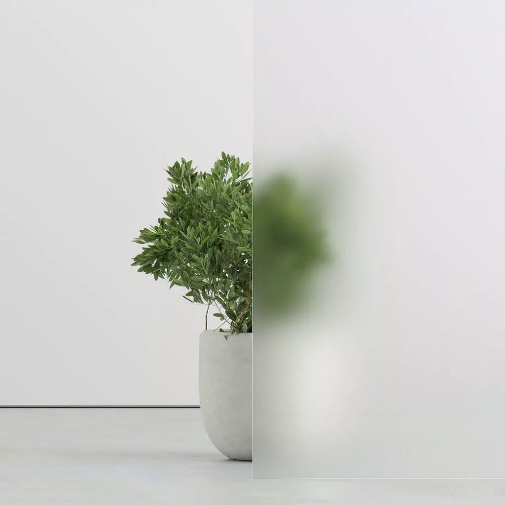 Glas vom Typ ESG Weißglas 6mm Matt