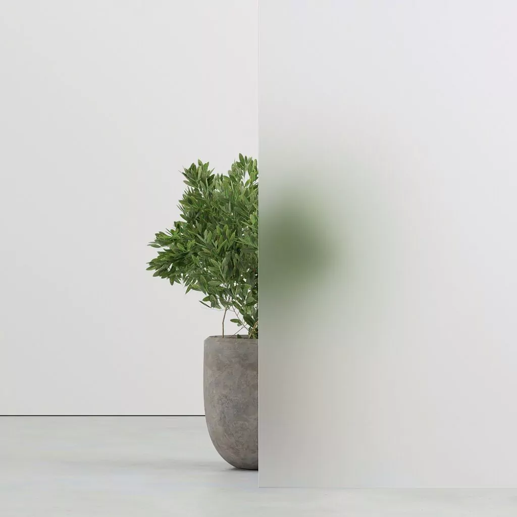 Glas vom Typ VSG 33.1 Milchglas
